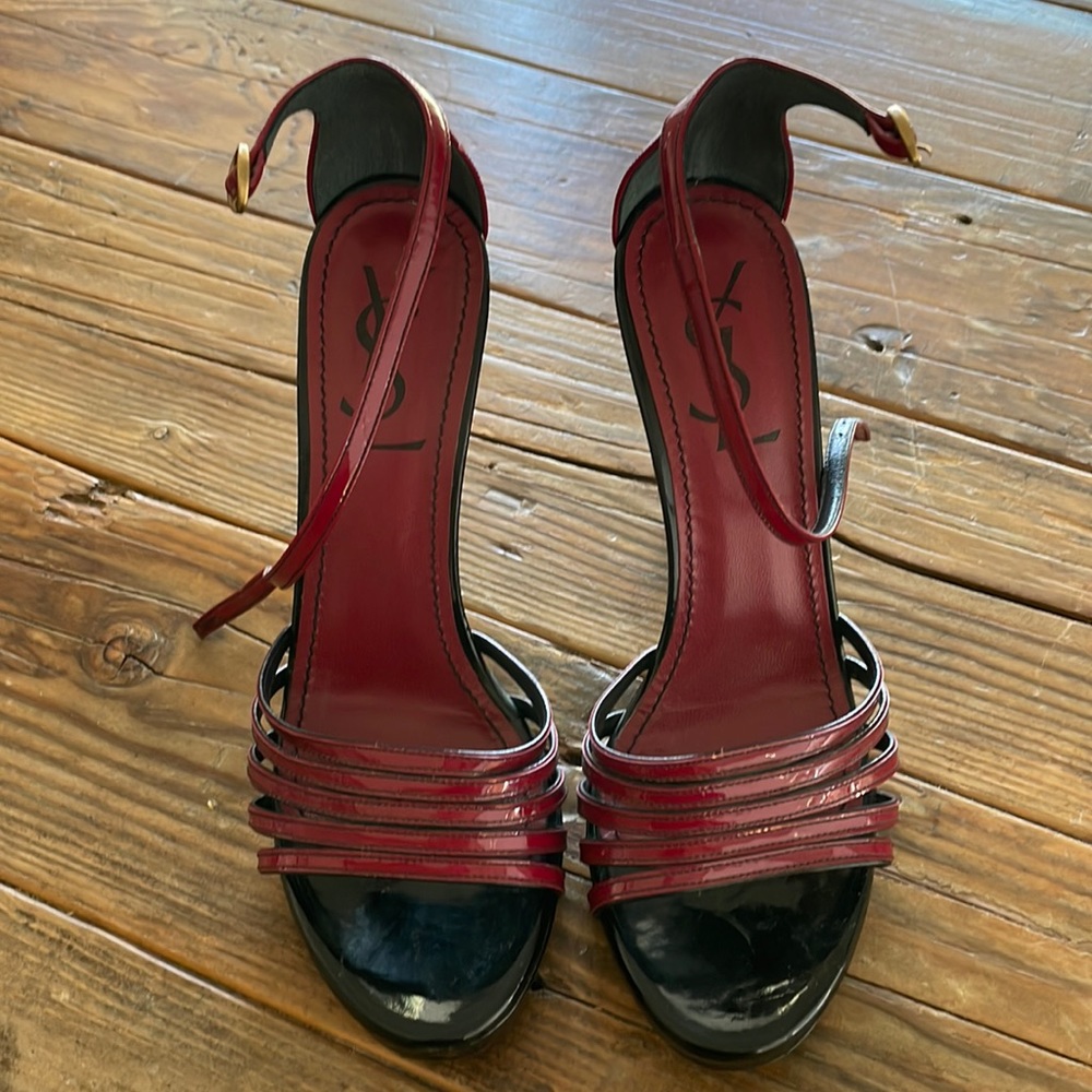 YSL Burgundy Heels